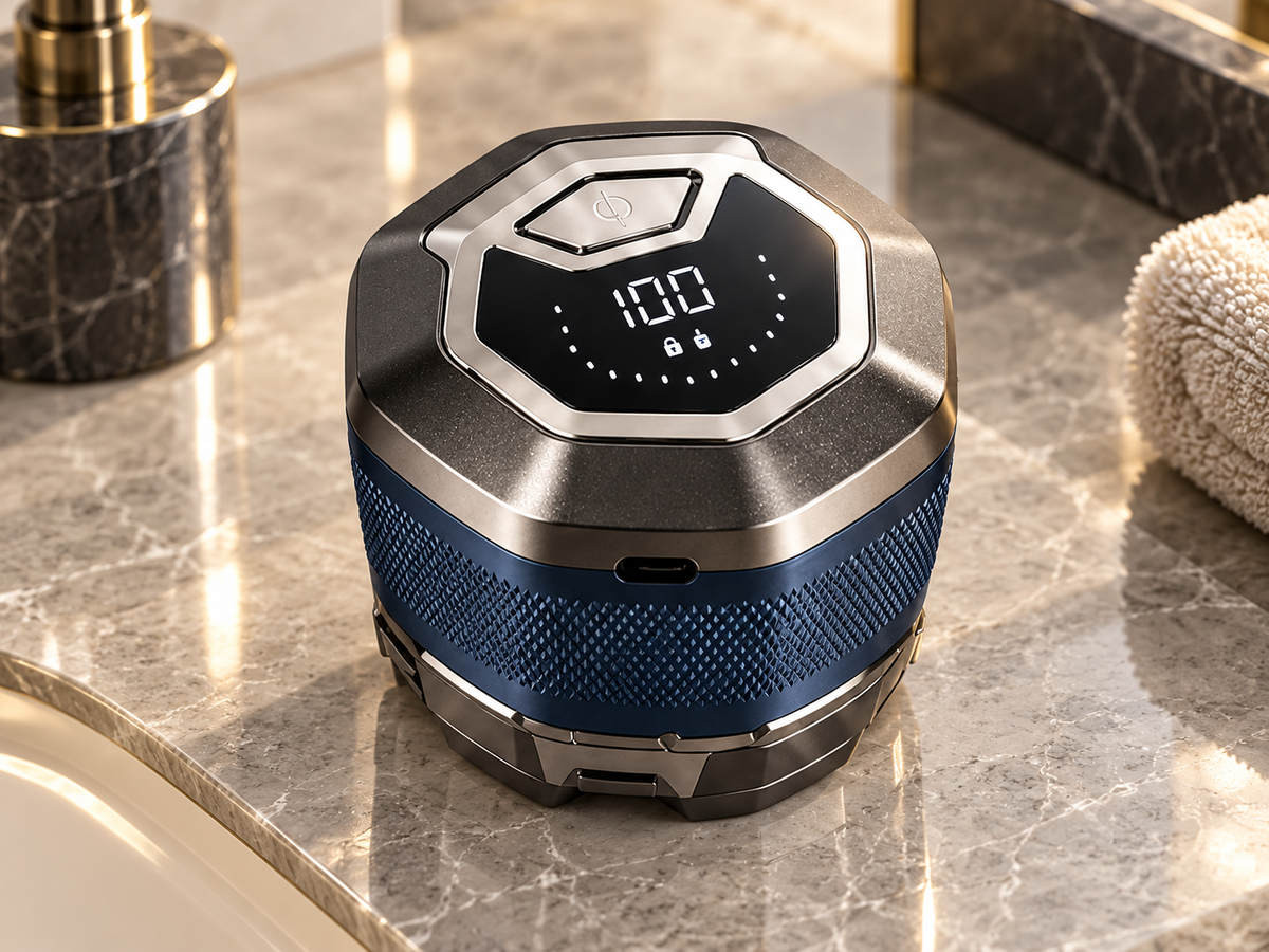 ContourSix Rotary Head Shaver with LED battery display and USB-C port